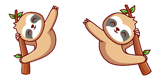 Kawaii Sloth Animated Cursor