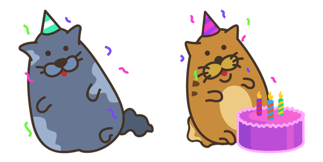 Doodle Cats Bday Cursor