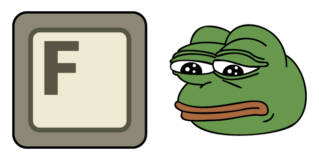 Pepe the Frog Press F Meme Cursor