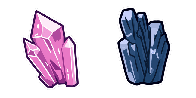 Magic Pink & Dark Purple Fantasy Crystals Cursor