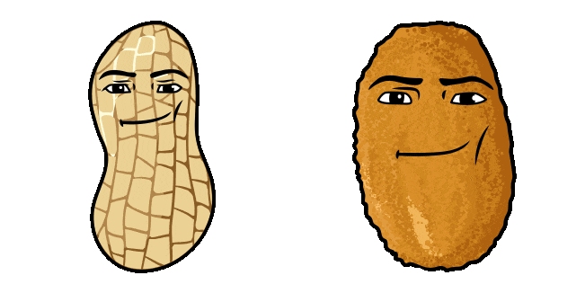 Chicken Nugget & Peanut Meme Animated Cursor