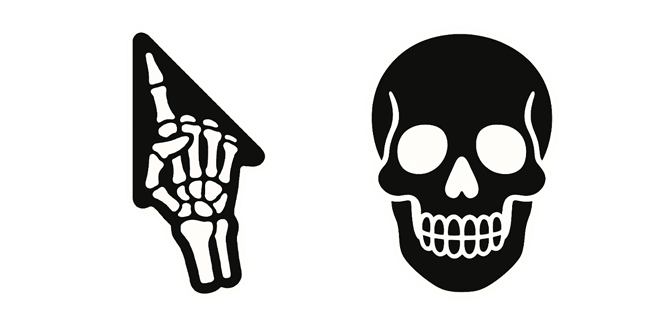 Skeleton Bones Dark Aesthetic Cursor