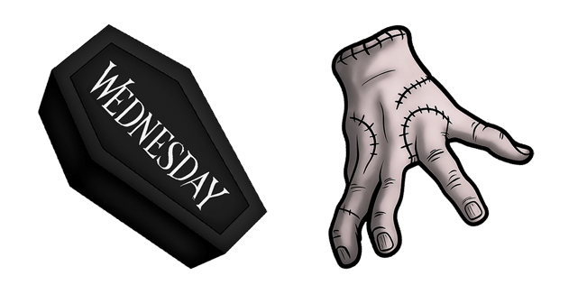 Wednesday Addams Coffin & Thing Cursor