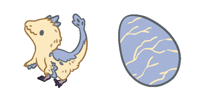 Cute Baby Velociraptor Animated Cursor