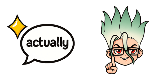 Dr. Stone Actually Meme Cursor