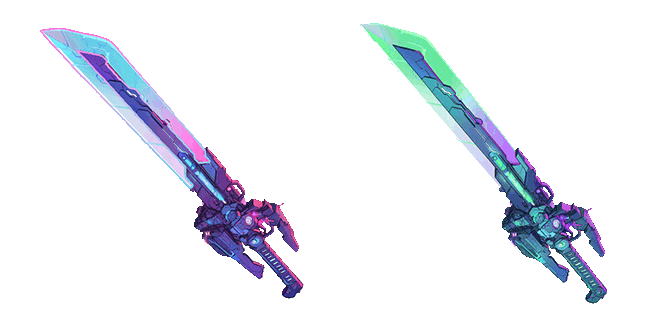 Neon Cyberpunk Swords Animated Cursor