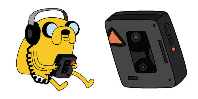 Adventure Time Jake the Dog Listening to Music Cursor
