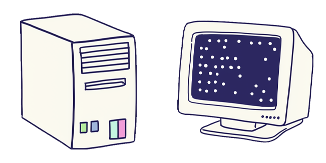 Retro Desktop PC & Monitor Cursor