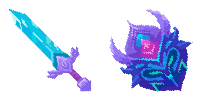 Pixel Neon Sword & Chaos Orb Cursor