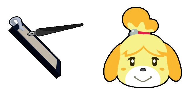 Animal Crossing Isabelle & Notebook Animated Cursor