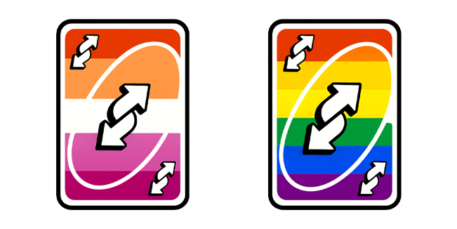 Lesbian & Pride UNO Reverse Card Cursor
