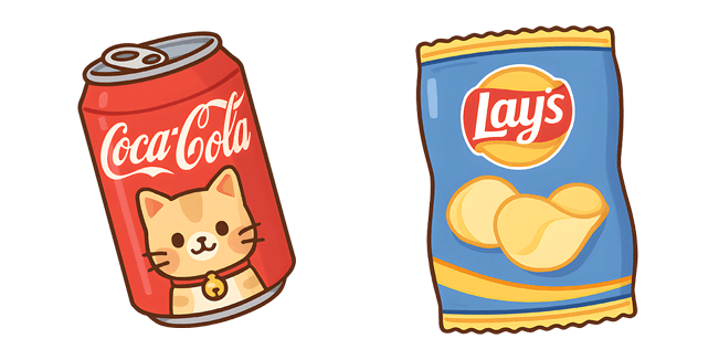 Kawaii Coca-Cola & Lays Cursor
