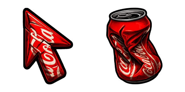 Crushed Coca-Cola Soda Can Cursor