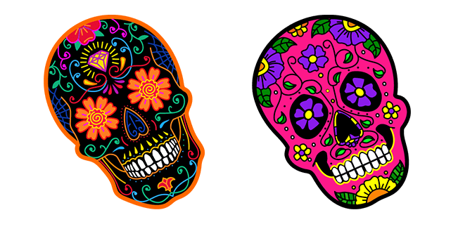 Mexican Aesthetic Sugar Skull Calavera Cursor