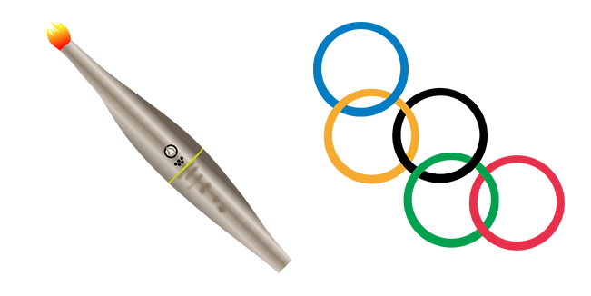 Olympic Games Paris 2024 Flame & Logo Cursor