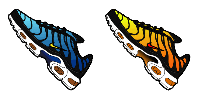 Colorful Nike Air Max Plus Animated Cursor