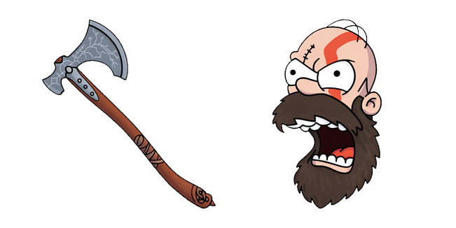 Homer Simpson x Kratos God of War Cursor