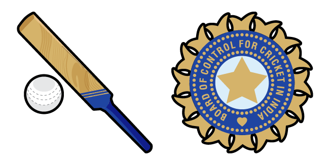 Indian Cricket Bat & Logo Cursor