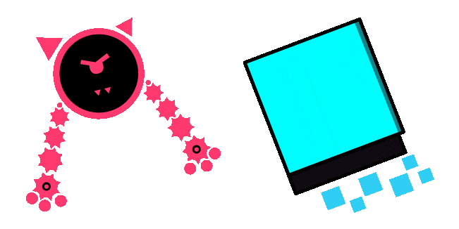 Just Shapes & Beats Blue Square & Boss Animated Cursor