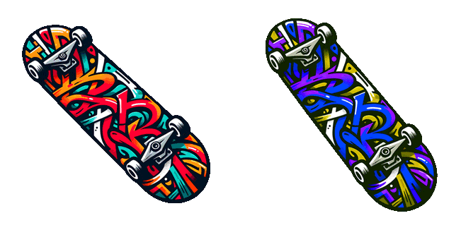 Skateboard Colorful Animated Cursor