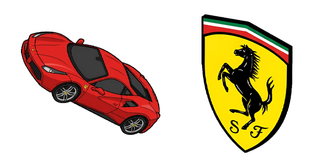 Ferrari 488 GTB Rosso Corsa & Logo Cursor