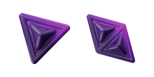 Purple Triangle Shape 3D Cursor