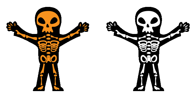 Halloween Flashing Skeleton Animated Cursor