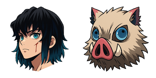 Demon Slayer Inosuke Hashibira Head & Mask Cursor
