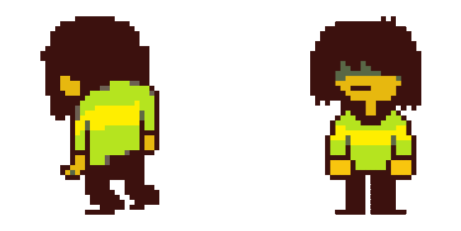 Undertale Chara with a Knife Pixel Animated Cursor