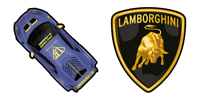 Blue Lamborghini Huracan Cursor