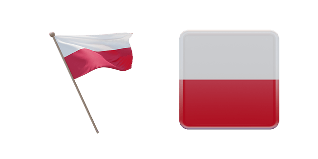 Republic of Poland Flag 3D Cursor