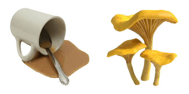 Weirdcore Aesthetic Spilled Coffee & Chanterelle Mushrooms Cursor