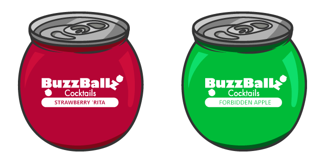 Buzzballz Cocktails Strawberry Rita & Forbidden Apple Cursor
