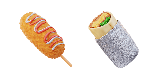 Corndog & Burrito 3D Cursor