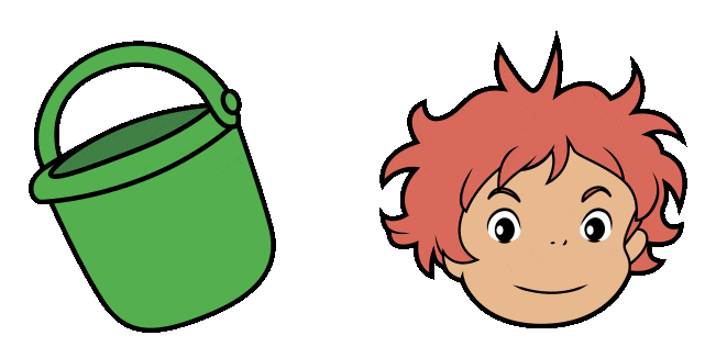 Ponyo & Bucket Animated Cursor
