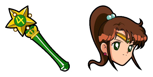 Sailor Moon Sailor Jupiter & Star Power Stick Animated Cursor