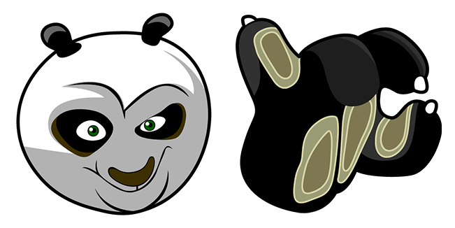 Kung Fu Panda Po & Wuxi Finger Hold Cursor