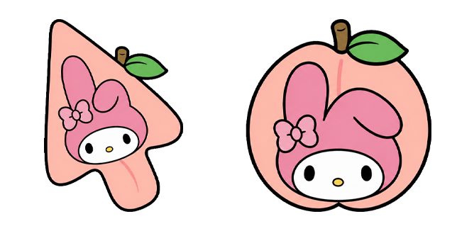 Kawaii My Melody Peach Fruit Cursor