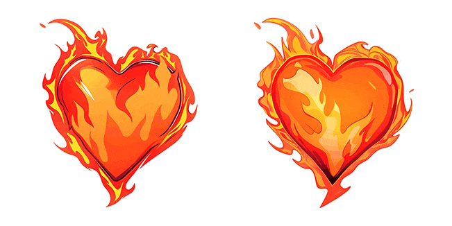 Fiery Heart Animated Cursor