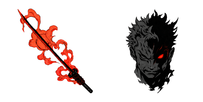 One Piece Roronoa Zoro Demon Form & Shusui Cursor