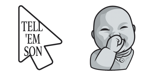 AI Baby Holding Laugh Meme Cursor