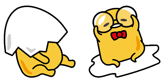 Sanrio Gudetama Back to School Animated Cursor