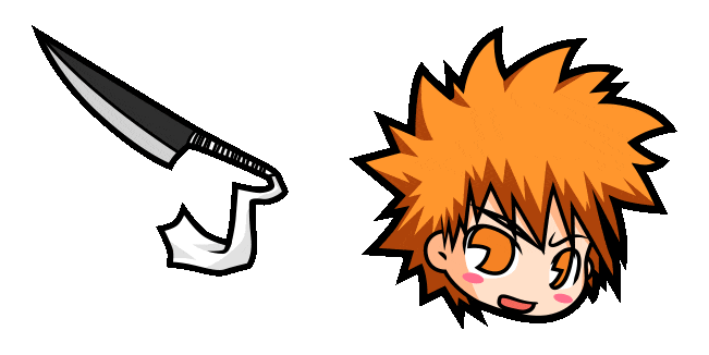 Bleach Cute Ichigo Zangetsu & Sword Animated Cursor