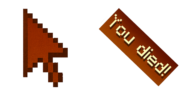 Minecraft You Died Pixel Cursor