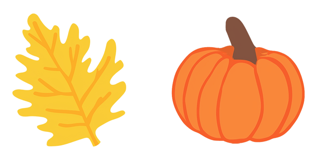 Cozy Autumn Leaf & Pumpkin Cursor