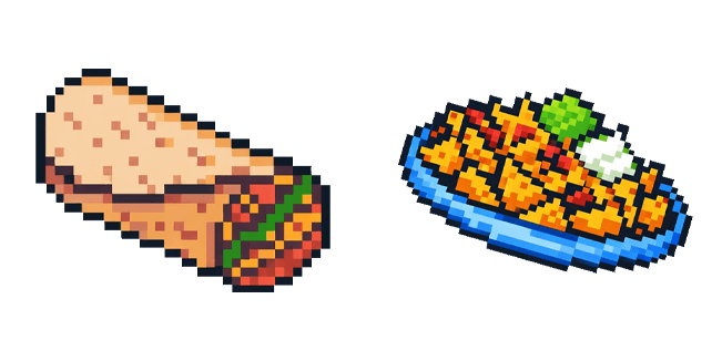 Burrito & A Plate of Nachos Pixel Cursor