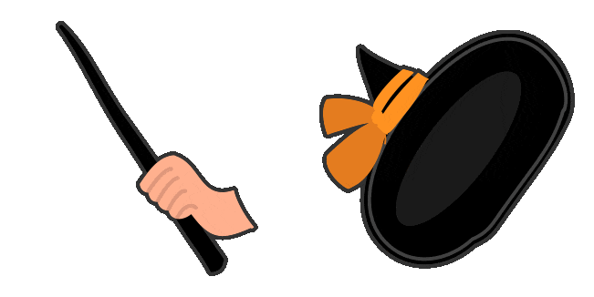 Halloween Witch Hat & Wand Animated Cursor