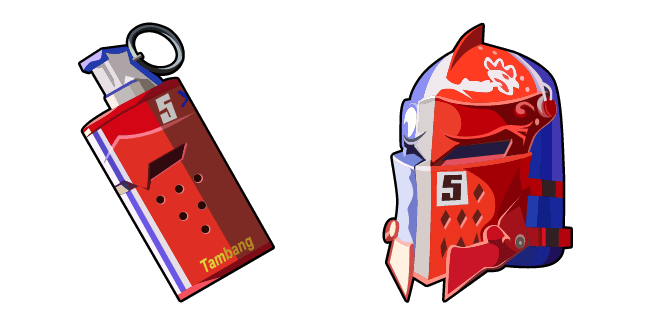 PUBG Red Racer Knight Smoke Granat & Red Racer Knight Backpack Cursor