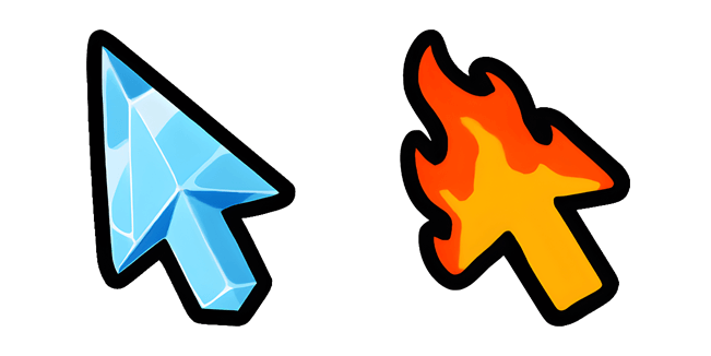 Ice & Fire Arrow Cursor