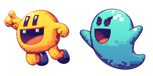 Pac-Man & Ghost Art Cursor